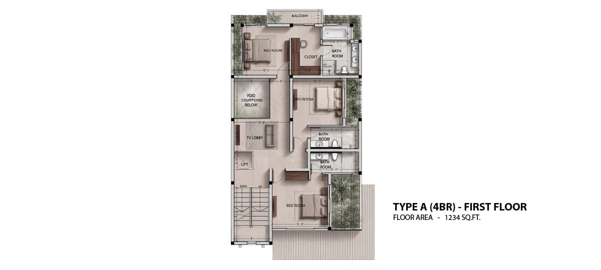 Courtyard by Prime Floor Plan